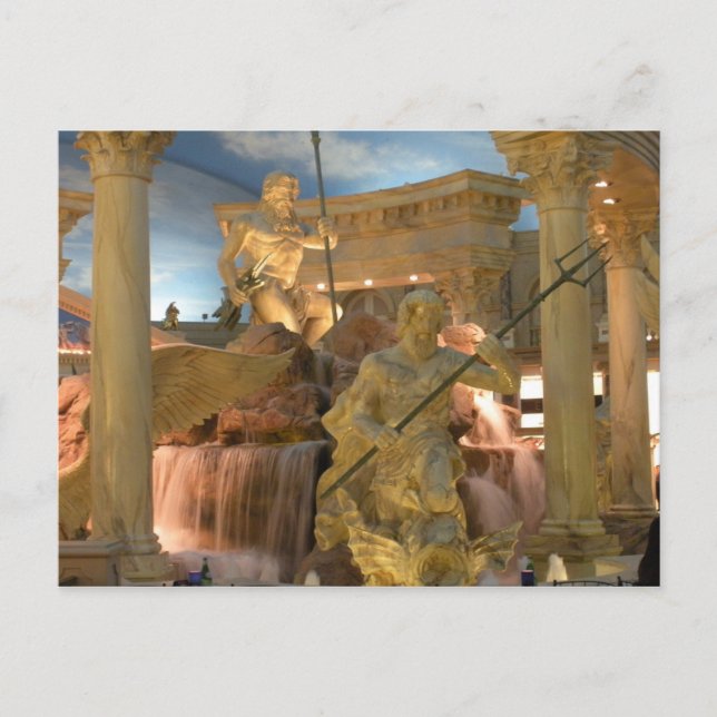 Brunnen der Götter (Zeus) Postkarte (Vorderseite)