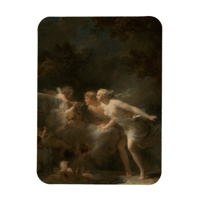 Brunnen der Liebe von Jean-Honore Fragonard Magnet (Vertikal)