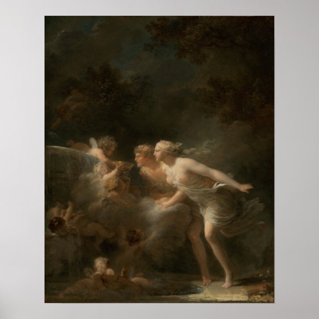 Brunnen der Liebe von Jean-Honore Fragonard Poster (Vorne)