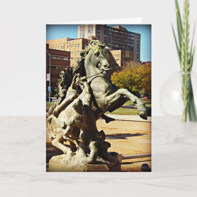 Brunnen Details auf der Plaza, Vatertag Karte (Vorderseite)