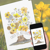 Brunnen Groundhog und Blume Wasserfarbe