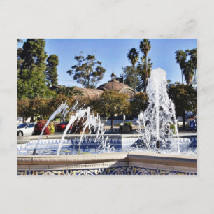 Brunnen im Balbao Park San Diego Postkarte