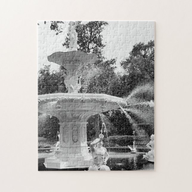 Brunnen im Forsyth Park, Savannah GA Puzzle (Vertikal)