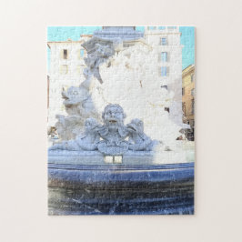 Brunnen in Form von 256 Stück Puzzle