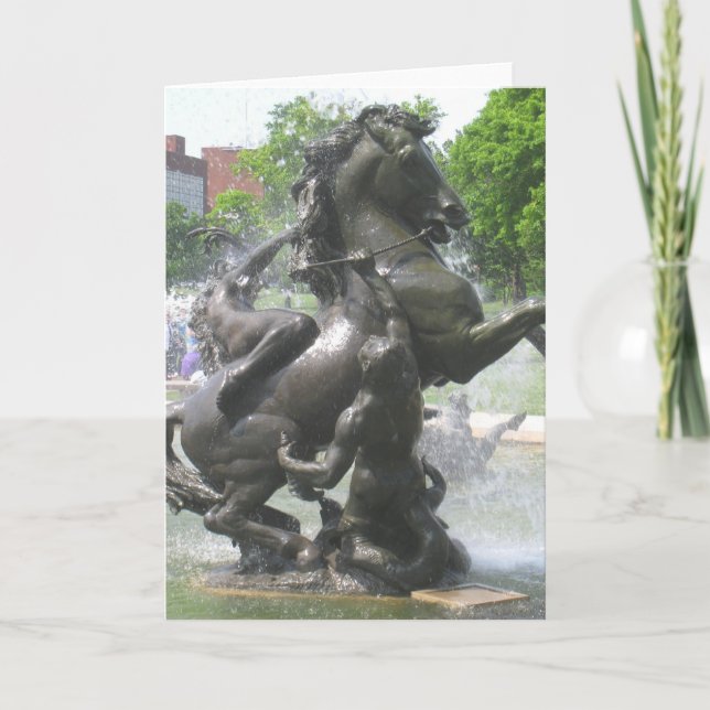 Brunnen in Kansas City Karte (Vorderseite)