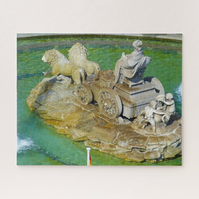 Brunnen in Madrid. Puzzle (Horizontal)