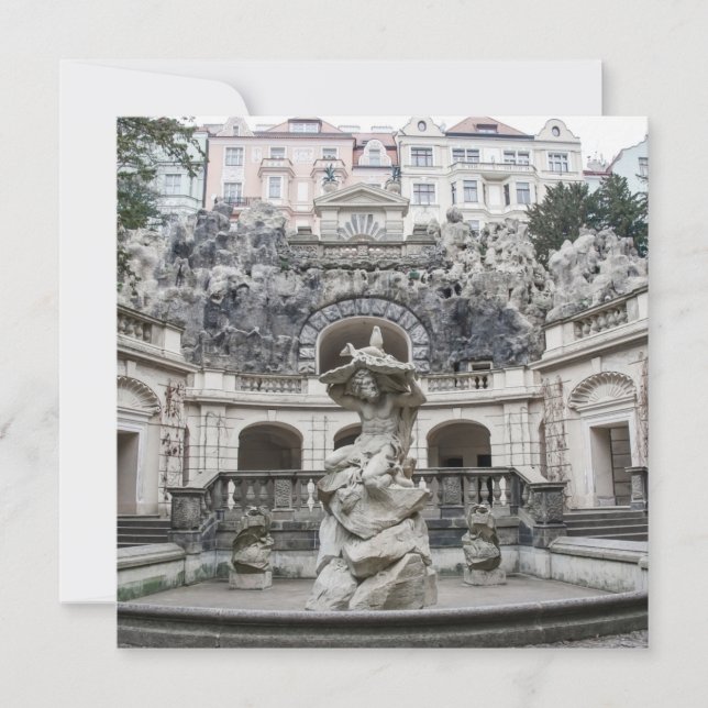 Brunnen mit Neptun-Statue in Prag (Vorderseite)