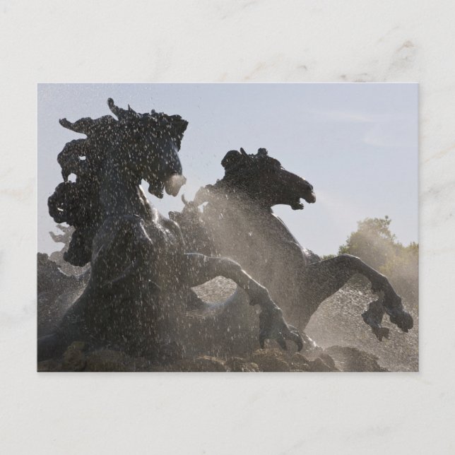 Brunnen, Monument des Girondins, Bordeaux Postkarte (Vorderseite)