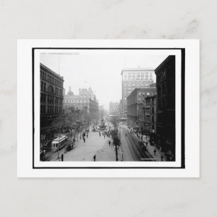 Brunnen Platz, Cincinnati, Ohio Vintag Postkarte