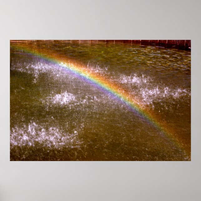 Brunnen-Regenbogen-Poster Poster (Vorne)