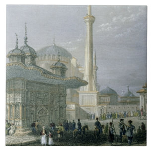 Brunnen und Quadrat von St. Sophia, Istanbul, Fliese