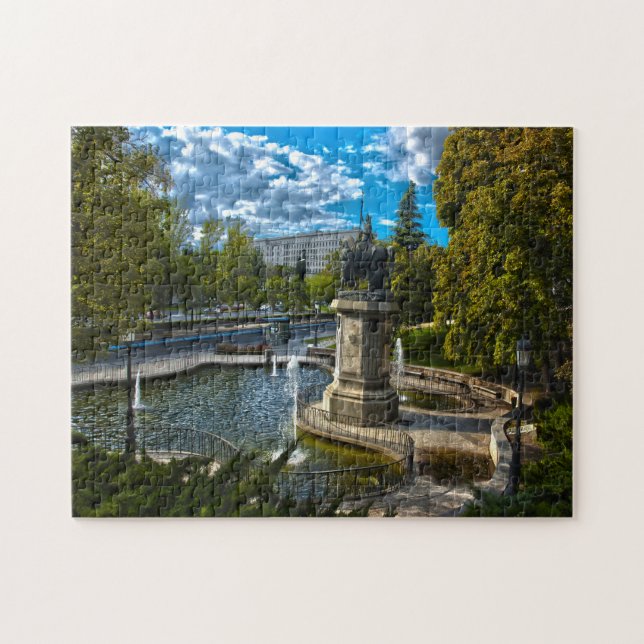 Brunnen von Madrid. Puzzle (Horizontal)