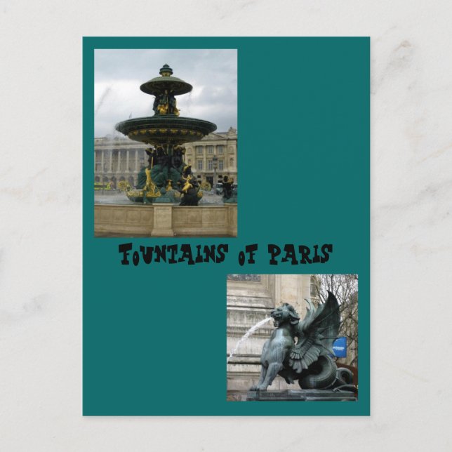 Brunnen von Paris Postkarte (Vorderseite)