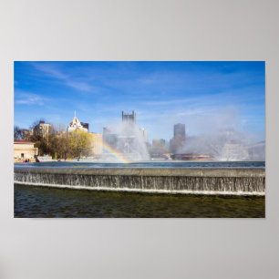 Brunnen von Point Staat Park, Pittsburgh, PA Poster