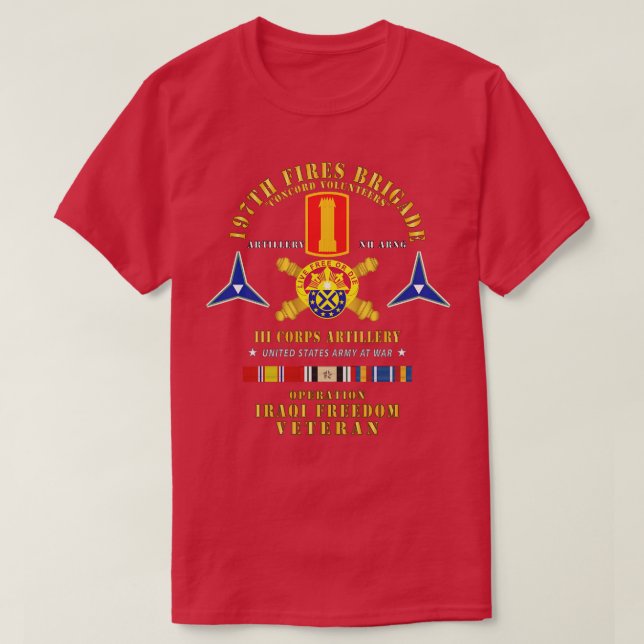 Brunnenbrigade III Corps Artillery-Betrieb T-Shirt (Design vorne)