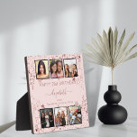Brunnenfreunde Foto Collage Rose Goldfreunde Fotoplatte<br><div class="desc">Ein Geschenk von Freunden für den 21. Geburtstag einer Frau (oder eines beliebigen Alters) und feiert ihr Leben mit einer Collage von 6 Ihrer hochwertigen Fotos von ihr, ihren Freunden, ihrer Familie, Interesse oder Haustieren. Personalisieren und fügen Sie ihren Namen, Alter 21 und Ihre Namen. Stilvolle, feminine Rose mit goldenem...</div>