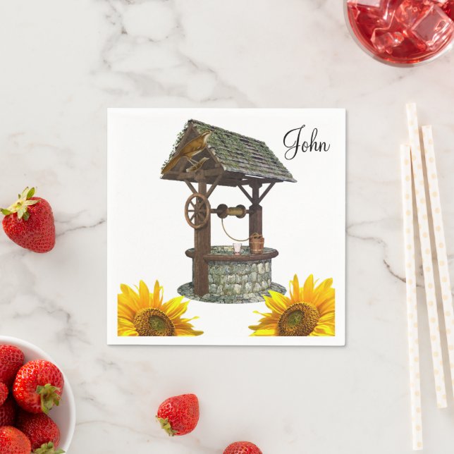 Brunnenpapier Napkins Serviette (Beispiel)