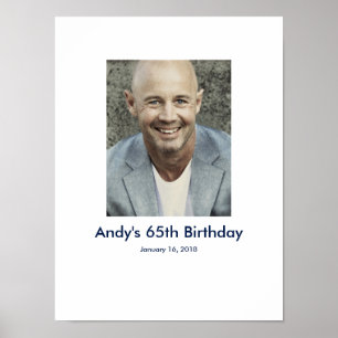 Brunnenzeichen des 65. Geburtstags im Party Board Poster