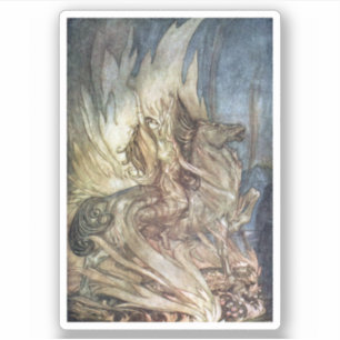 Brünnhilde und der Bestattungstest von Siegfried Aufkleber