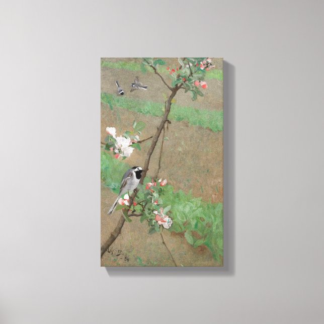 Bruno Andreas Liljefors Vintag White Wagtails Leinwanddruck (Vorderseite)