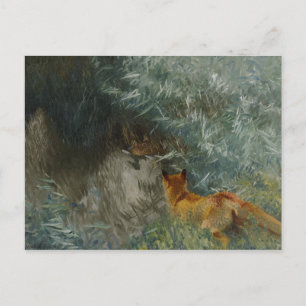 Bruno Liljefors - Stalking Fox Postkarte