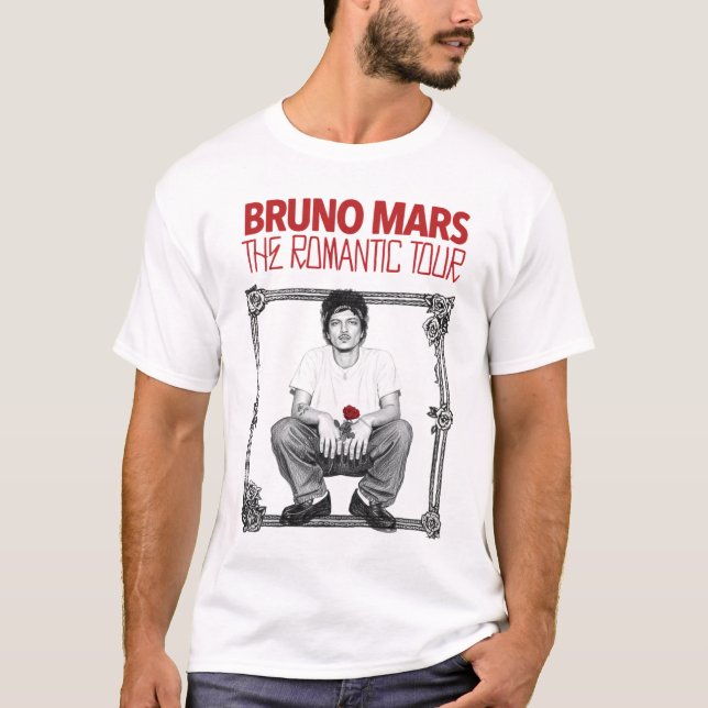 Bruno Mars 2026 The Romantic Tour Rose T-Shirt (Vorderseite)
