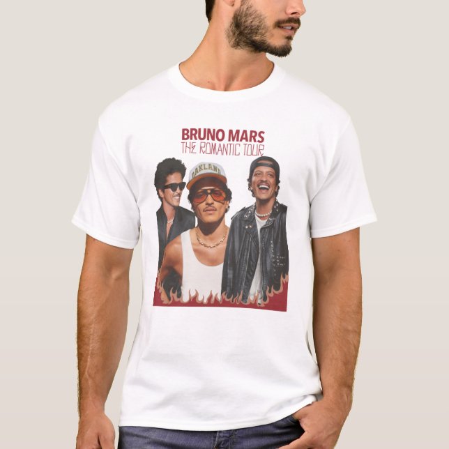 Bruno Mars Romantic Pop Tour T-Shirt (Vorderseite)