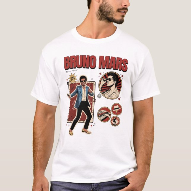 Bruno Mars Romantic Tour 2026 T-Shirt (Vorderseite)