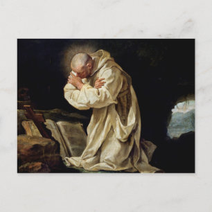 Bruno Praying in the Desert, 1763 Postkarte