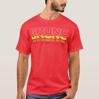 Bruno Vorname Lustig Vintage Sonnenuntergang Bruno T-Shirt