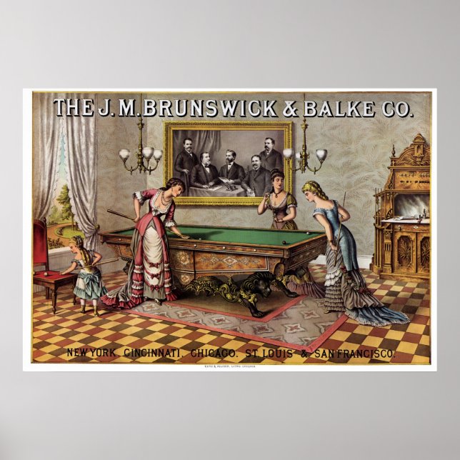 Brunswick & Balke Billiards Poster (Vorne)