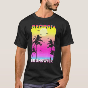 Brunswick Georgia Ga Summer Vintag Sunset T-Shirt