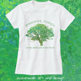 Brunswick Georgia Live Oak Tree T-Shirt