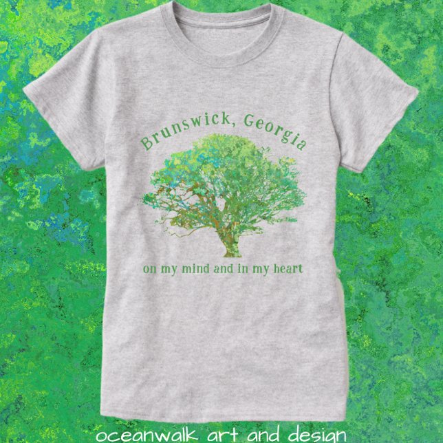 Brunswick Georgia Live Oak Tree T-Shirt (Von Creator hochgeladen)
