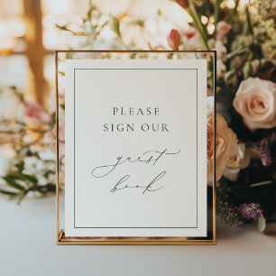BRUNSWICK Green Guest Book Sign Poster