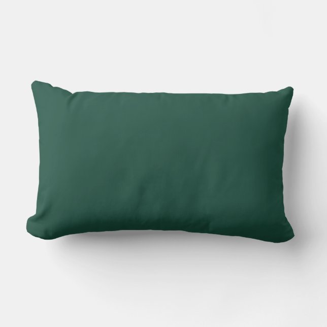 Brunswick Green Solid Color Lendenkissen (Vorderseite)