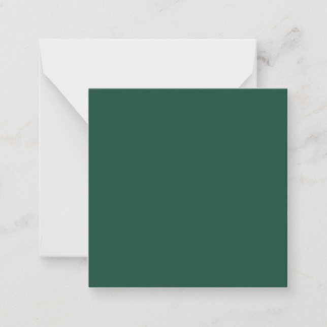 Brunswick Green Solid Color Mitteilungskarte (Vorderseite)