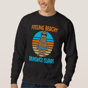 Brunswick Islands Vacation Fun Sloth Sweatshirt
