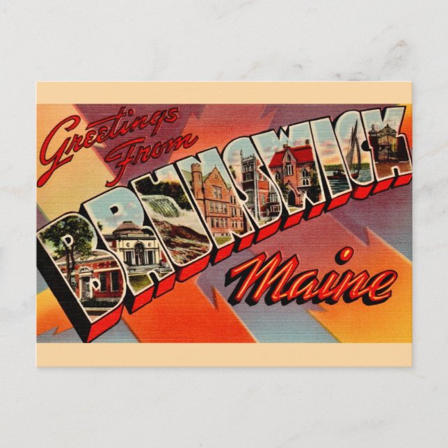 Brunswick Maine Greetings Postcard Postkarte (Vorderseite)
