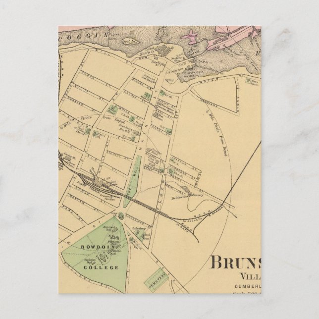 Brunswick, Topsham Postkarte (Vorderseite)