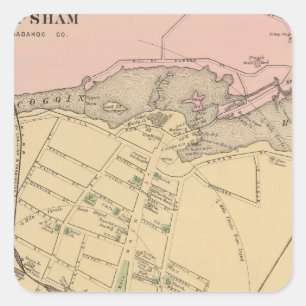 Brunswick, Topsham Quadratischer Aufkleber