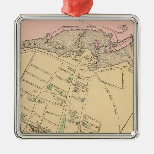 Brunswick, Topsham Silbernes Ornament (Vorne)