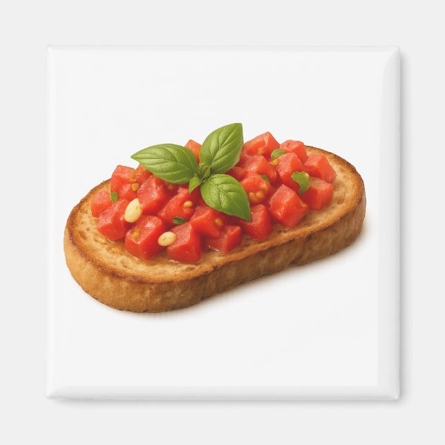 Bruschetta Tomatoes Basil Garlic Magnet (Vorne)