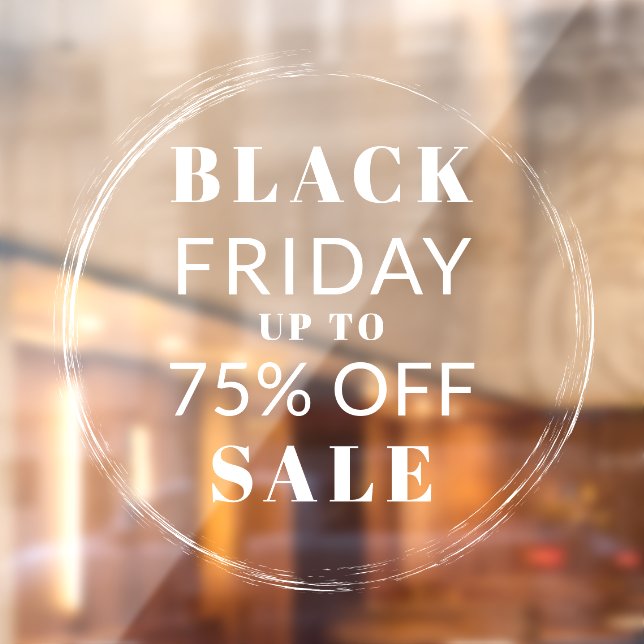 Brush Circle Frame Black Friday Store Verkaufsfens Fensteraufkleber (Blatt 2)