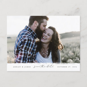 Brush Edge Save the Date Postkarte