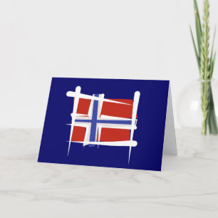 Brush Flag Norwegen Karte