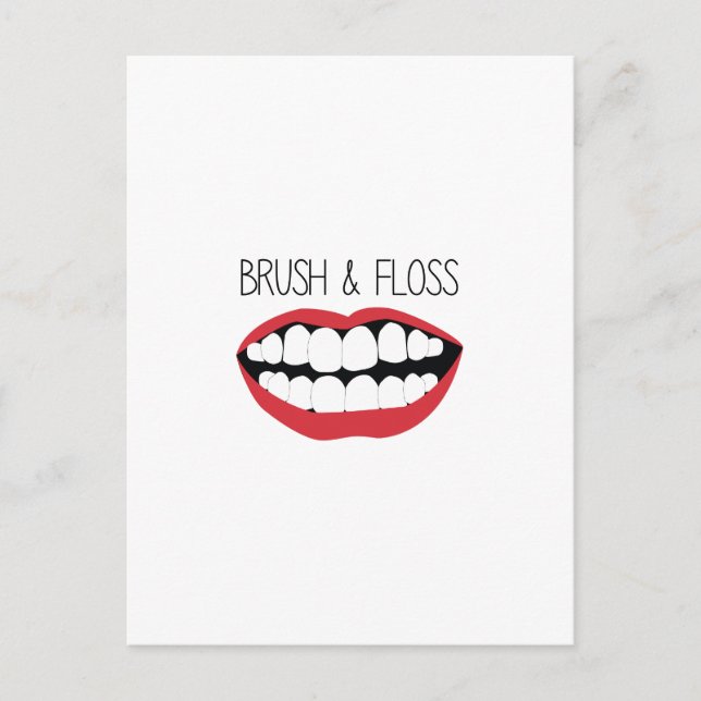 Brush & Floss Postkarte (Vorderseite)