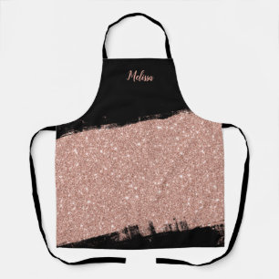 Brush Glitzer Rose Gold Personalisiert Schürze