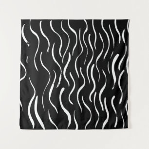 Brush Grunge Muster. Weiß und Schwarz.abstrakt,Kun Wandteppich