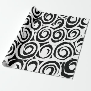 Brush Grunge Muster. Weiß und schwarz Vintag. Abs. Geschenkpapier